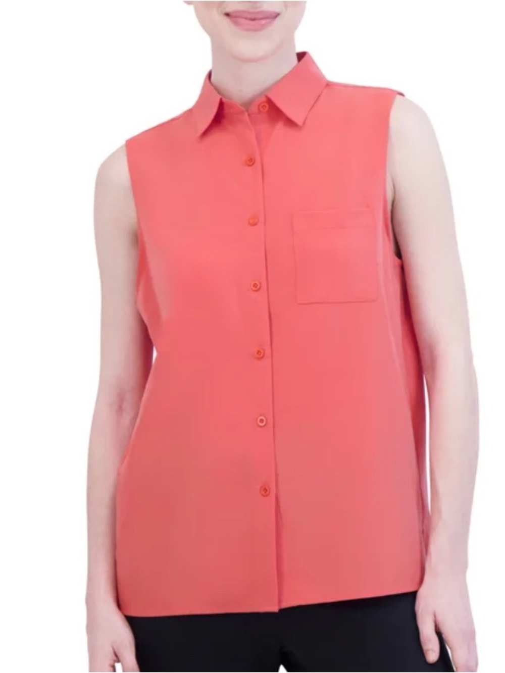 GAIAM sleeveless button down Moisture Wicking active Shirt - medium